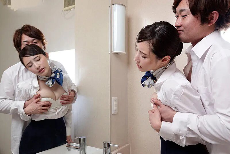 Pramugari cantik Moe Amatsuka terjebak bersama sang kapten